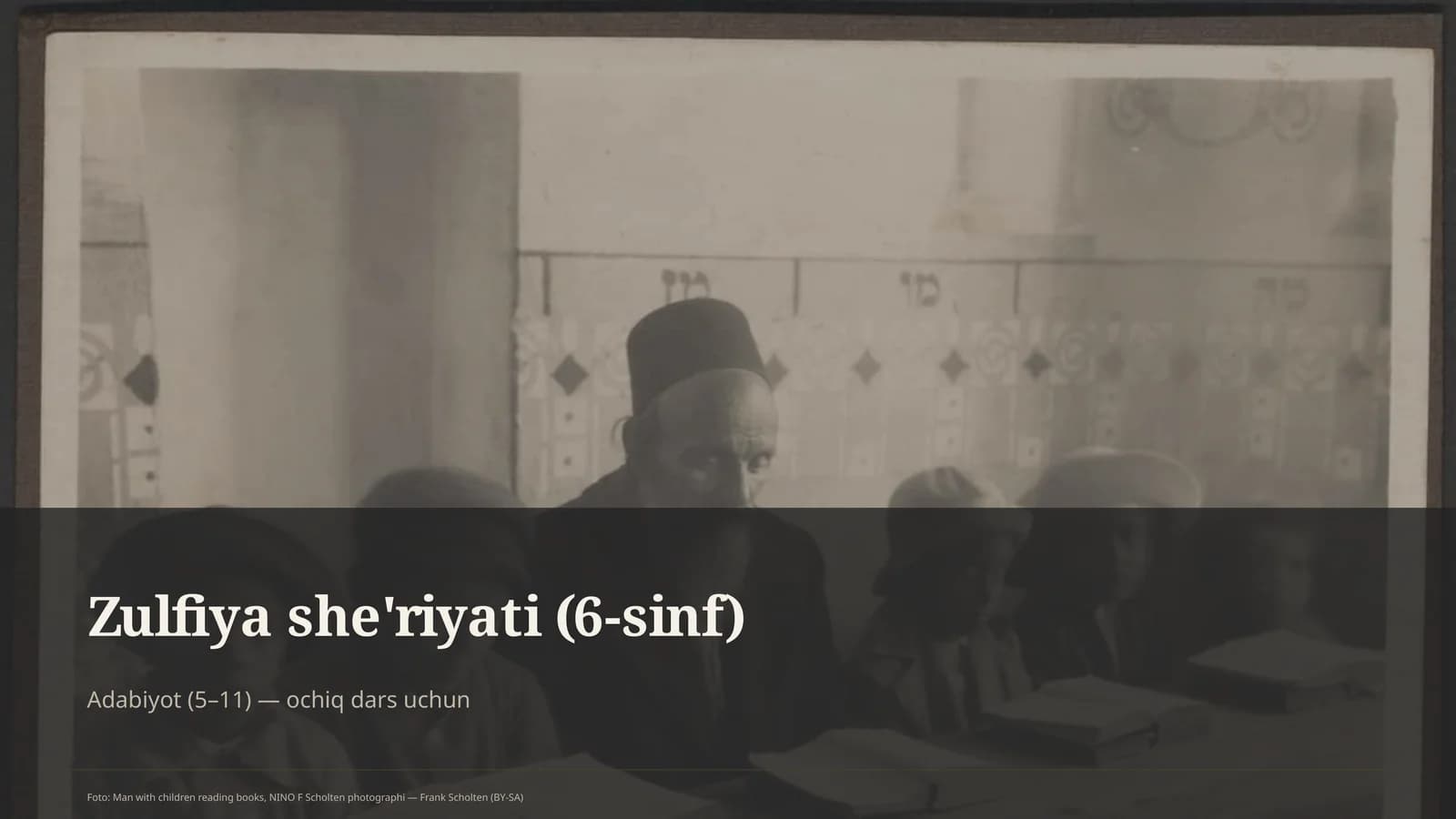 Zulfiya she'riyati (6-sinf)