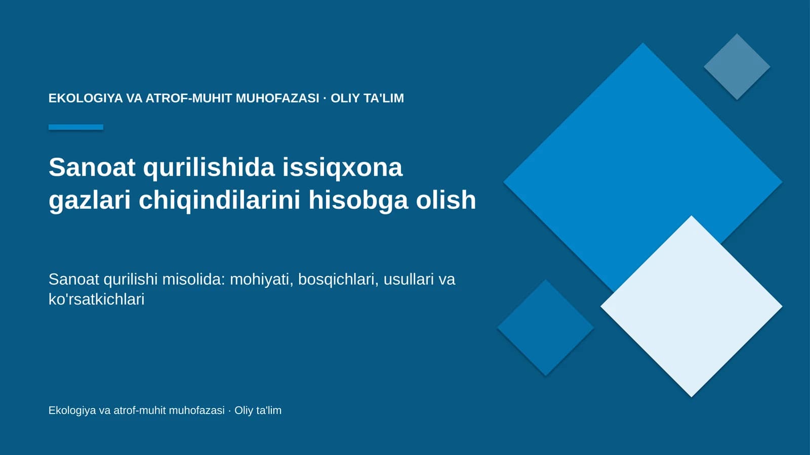 sanoat qurilishida issiqxona gazlari chiqindilarini hisobga olish 7361