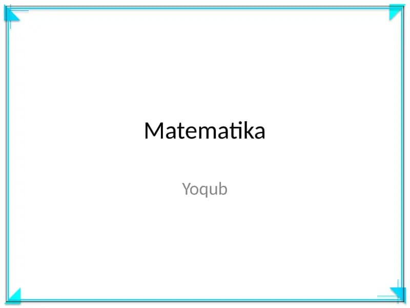 Matematika