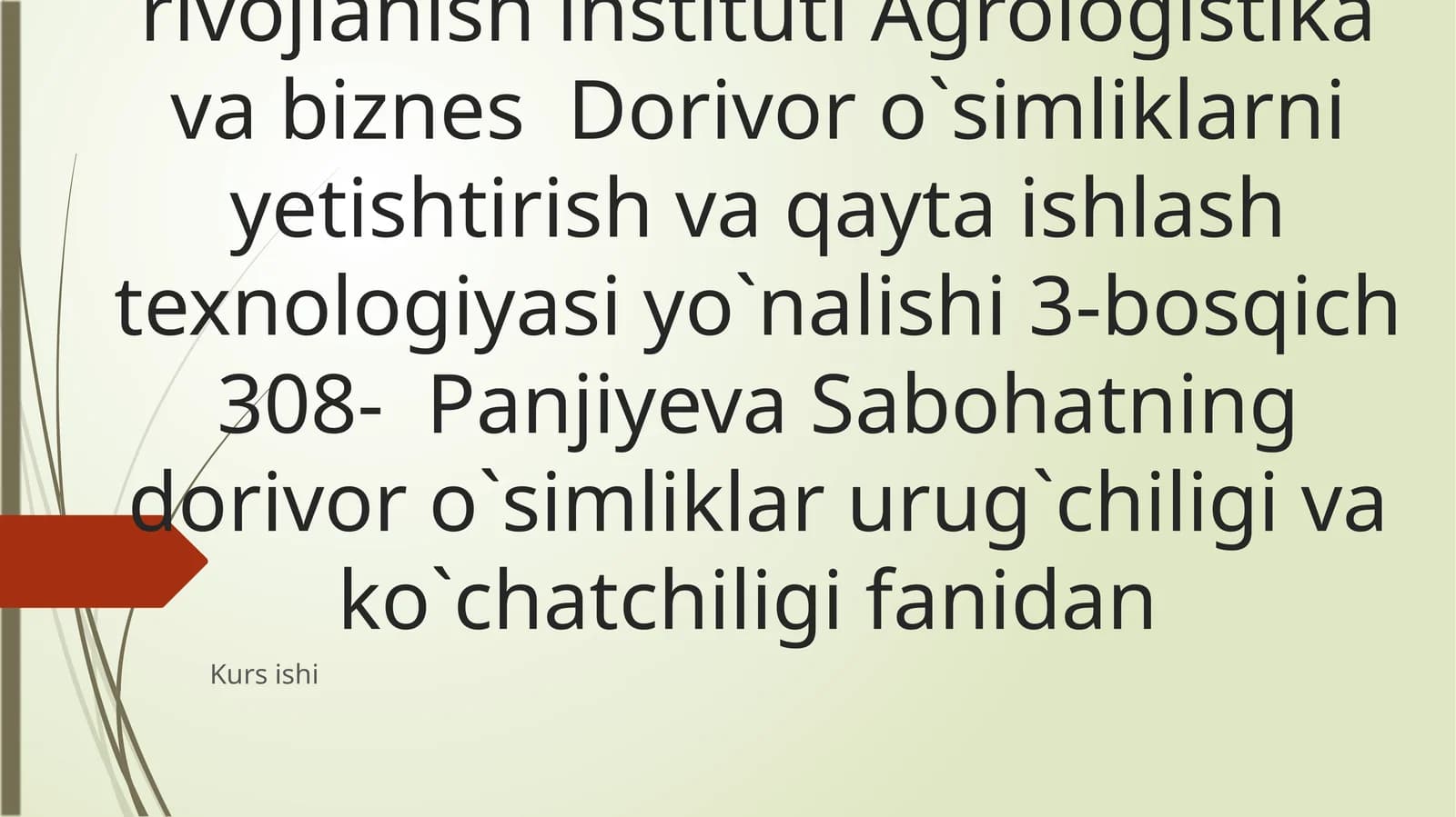 Daraxtsimonaloe'nin bioekologiyasi va urug`chiligi