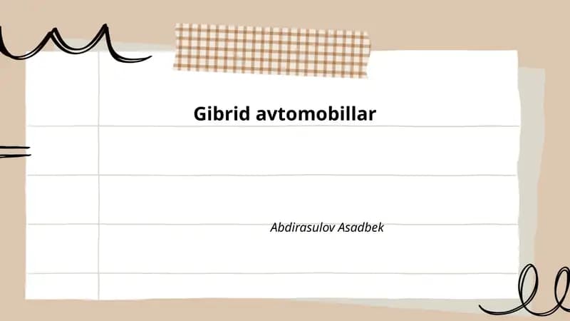Gibrid avtomobillar