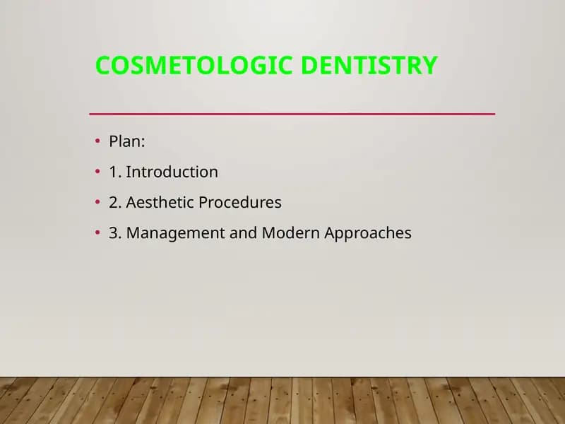 Cosmetologic Dentistry