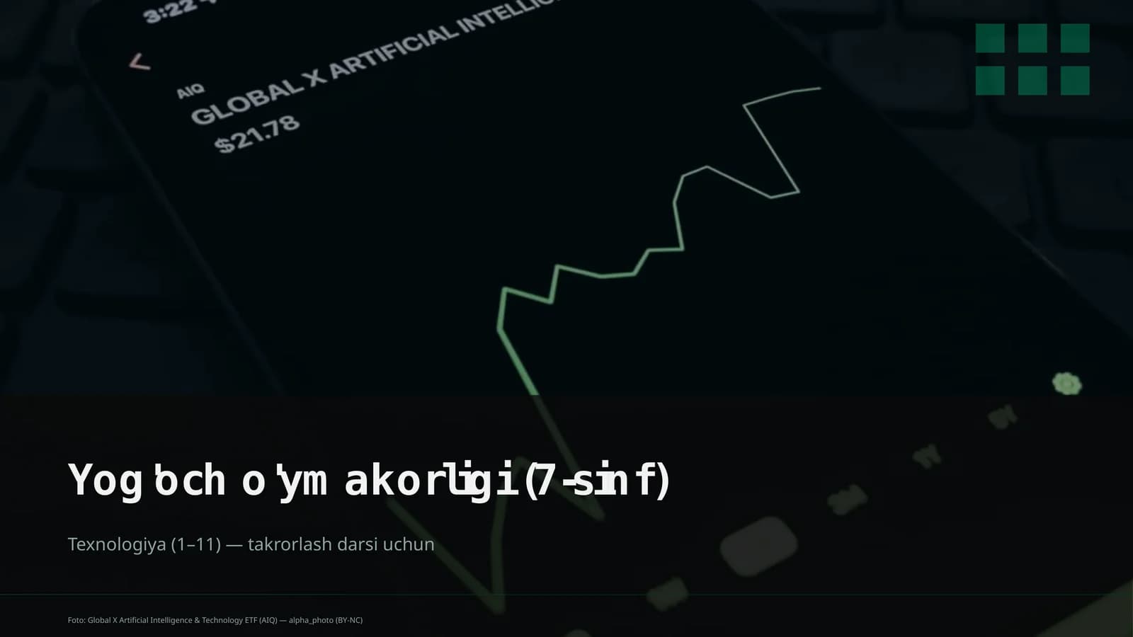 Texnologiya (1–11) — takrorlash darsi uchun