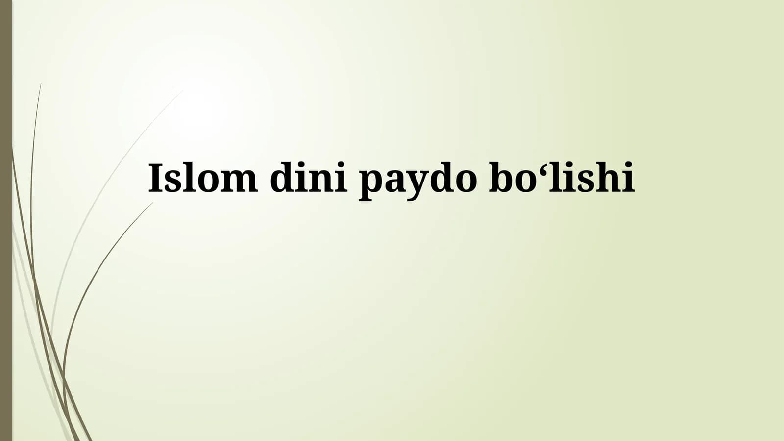 Islom dinipaydoboʻlishi
