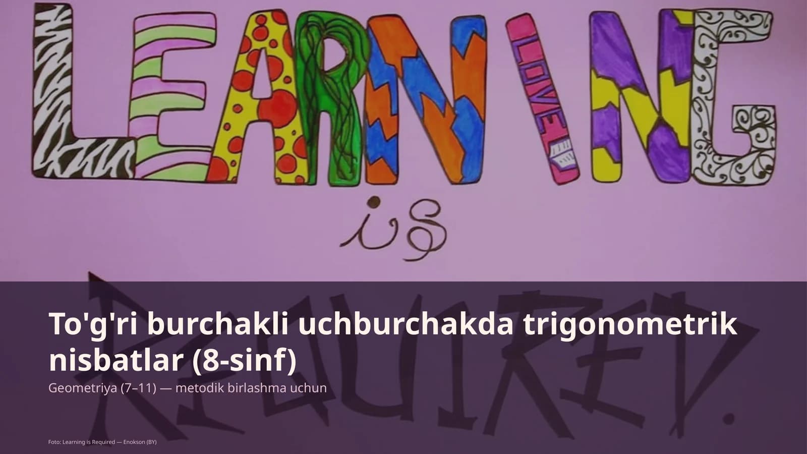 To'g'ri burchakli uchburchakda trigonometrik nisbatlar (8-sinf)