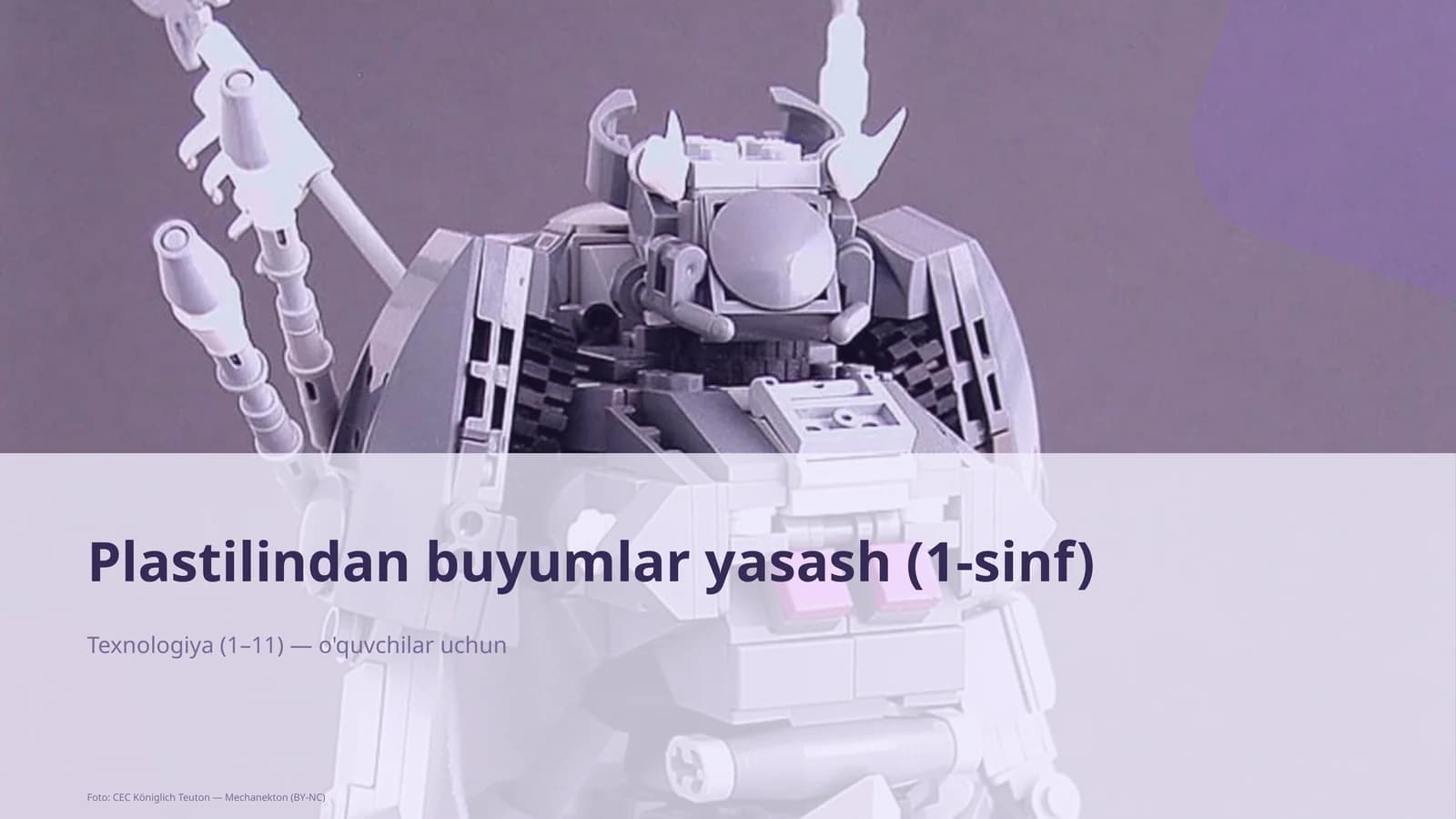 Plastilindan buyumlar yasash (1-sinf)