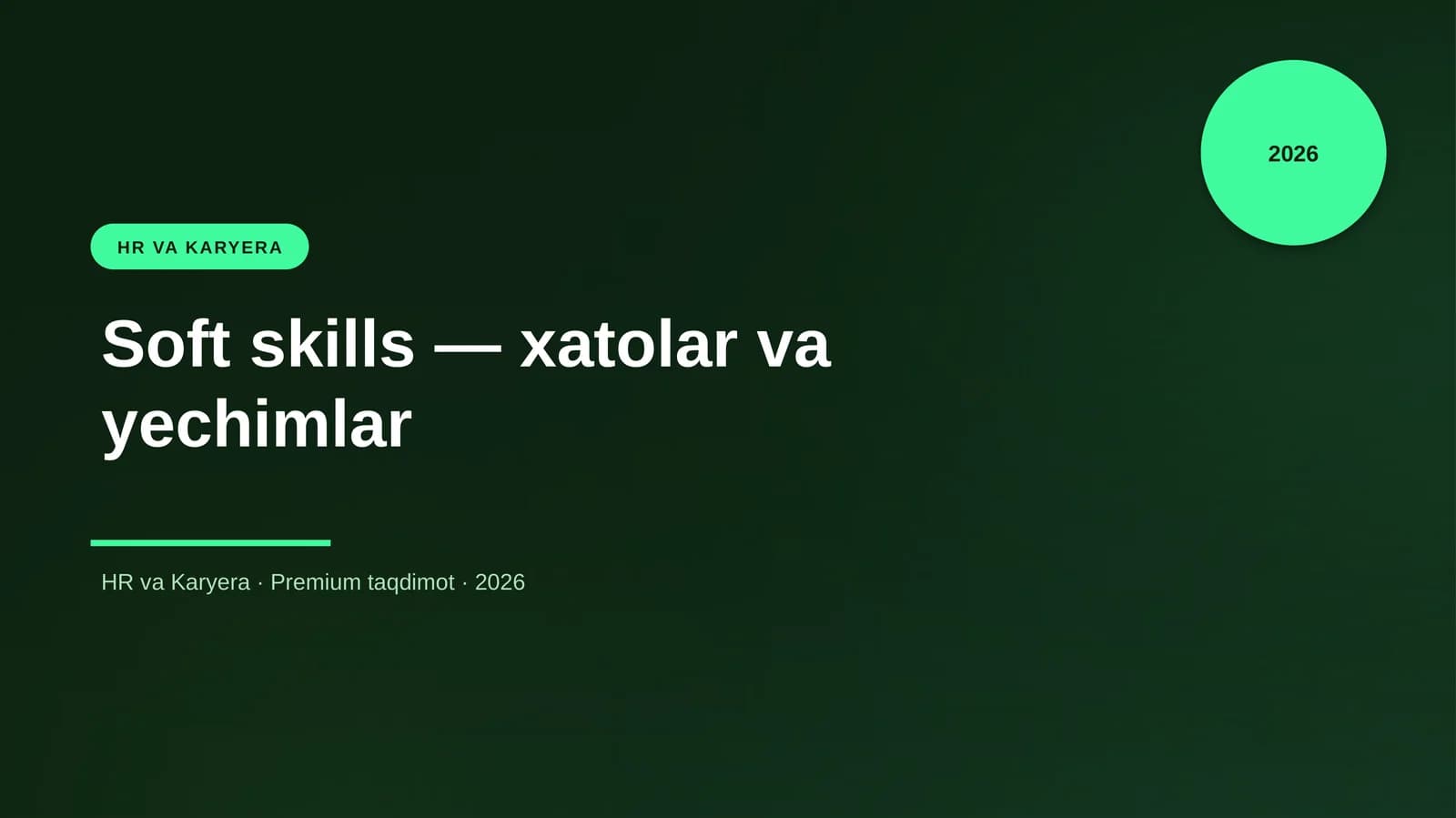 Soft skills — xatolar va yechimlar