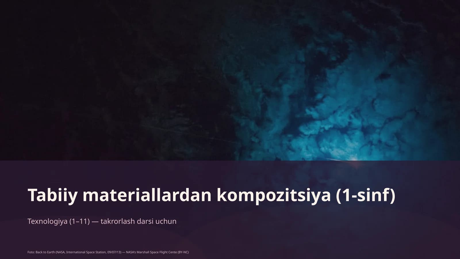 Tabiiy materiallardan kompozitsiya (1-sinf)
