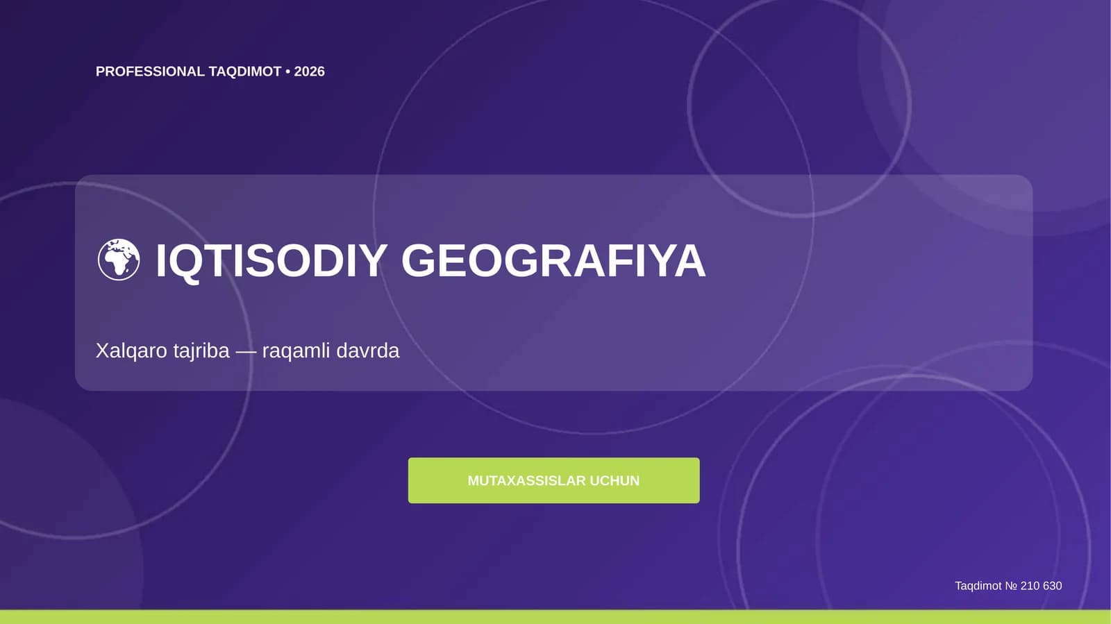 IQTISODIY GEOGRAFIYA