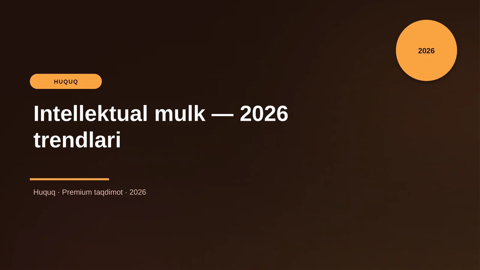 Intellektual mulk — 2026 trendlari