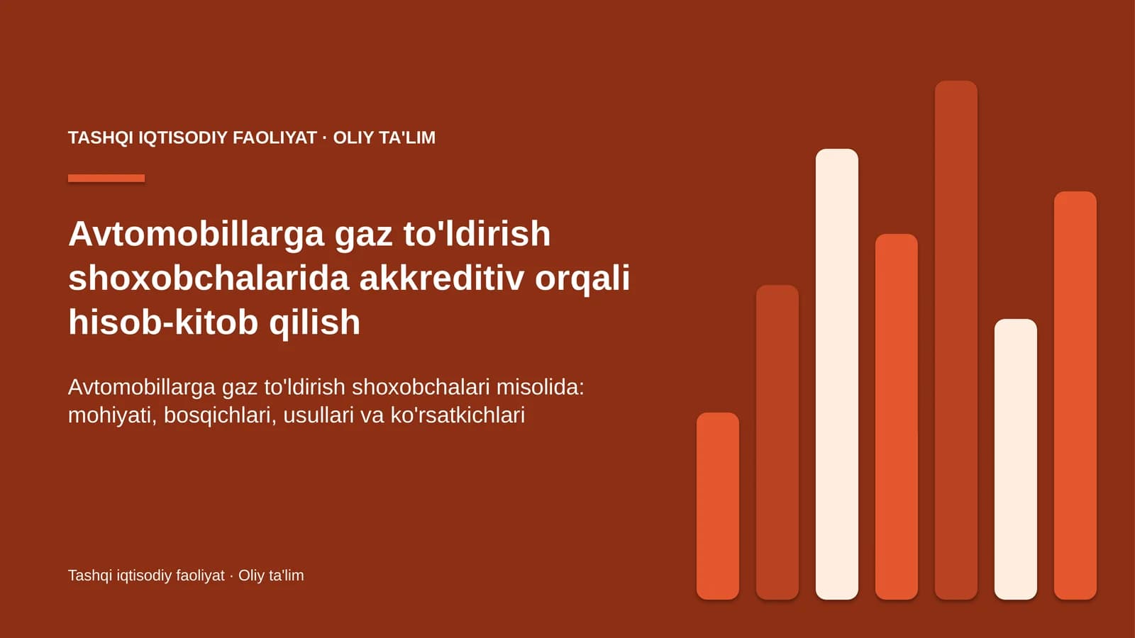 avtomobillarga gaz to'ldirish shoxobchalarida akkreditiv orqali hisob kitob qilish 6064