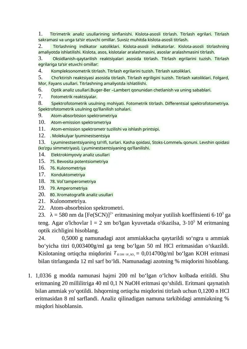 Titrimetrik analiz usullari