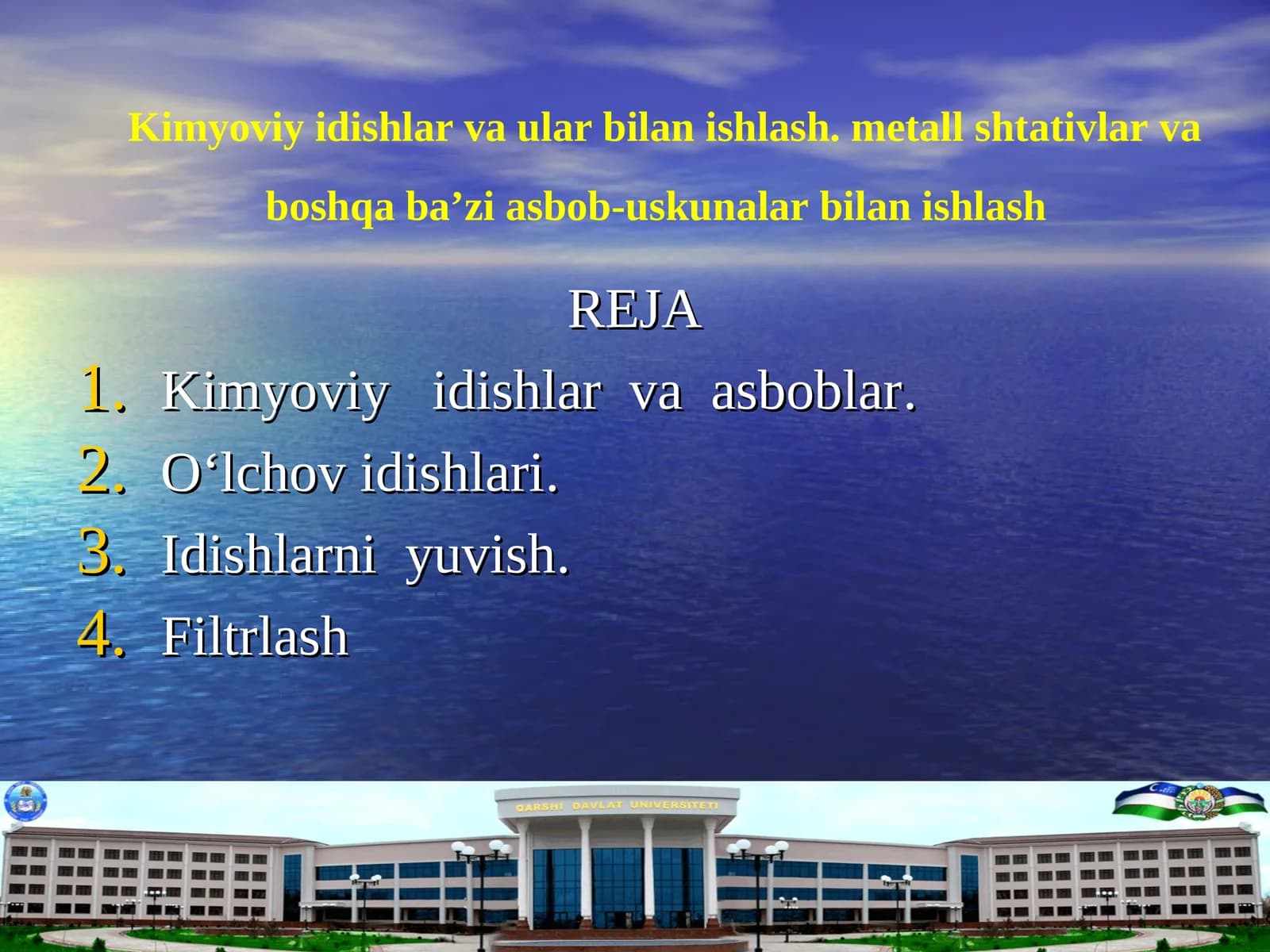 Kimyoviy idishlar va asboblar