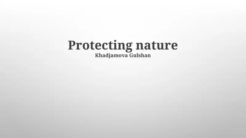 Protecting nature