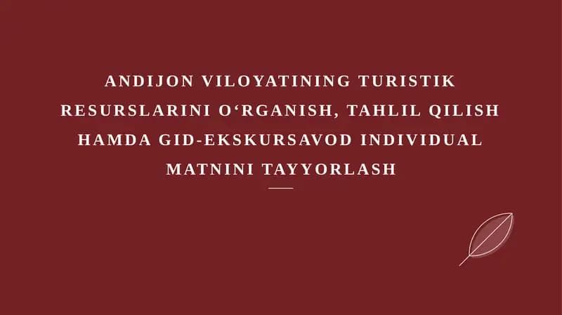 Tahlil qilish hamdagi ekskursiavad