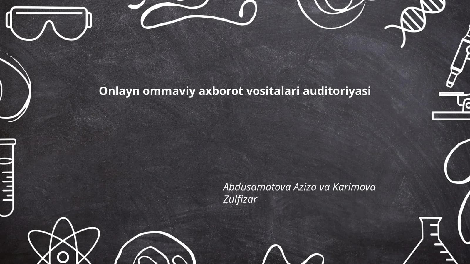 Ommaviy axborot vositalari auditoriyasi tahlili