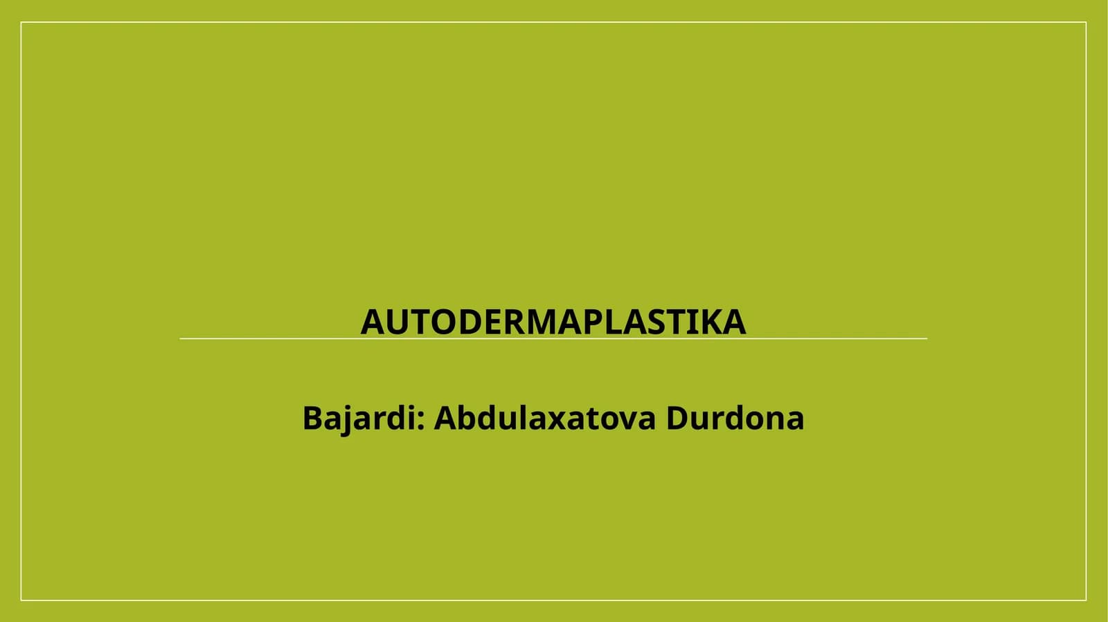 Autodermaplastika