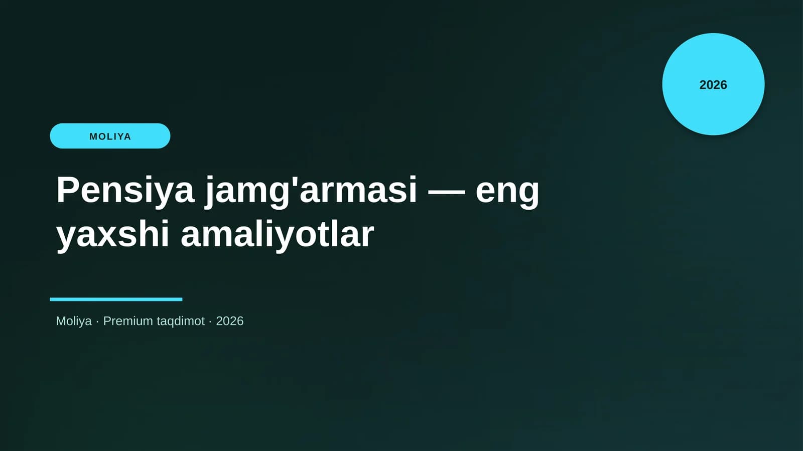 Pensiya jamg'armasi — eng yaxshi amaliyotlar