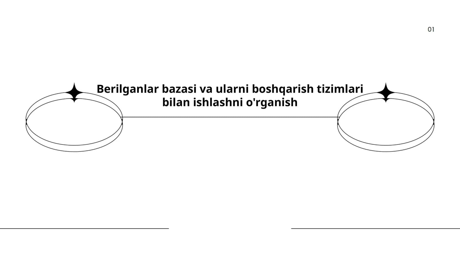 Berilganlar bazasi va ularni boshqarish tizimlari bilan ishlashni o'rganish