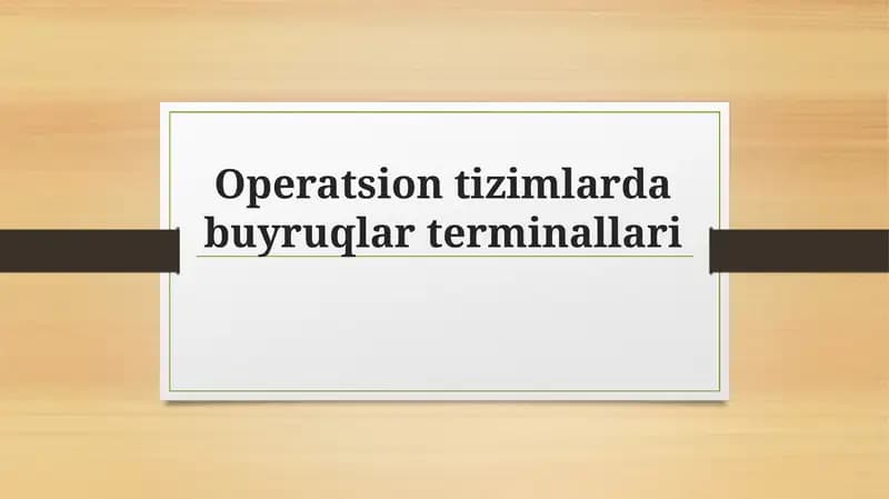Windows buyruqlar satri