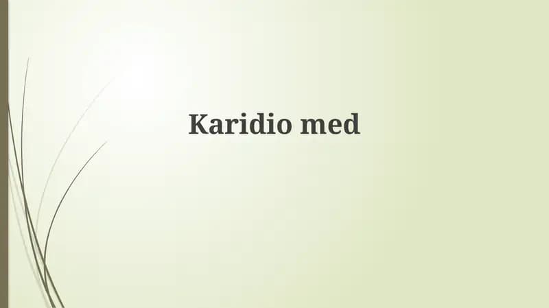 Karidio med