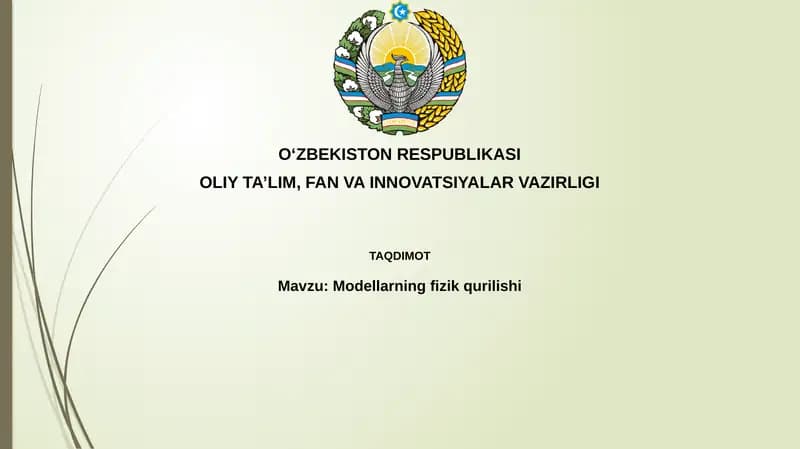 Modellarning fizik qurilishi