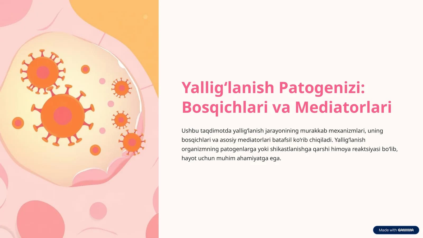 Yallig‘lanish Patogenizi: Bosqichlari va Mediatorlari