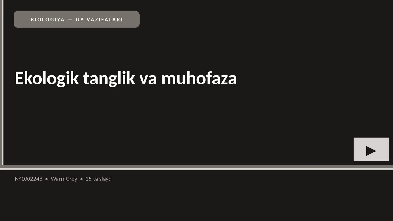 Ekologik tanglik va muhofaza