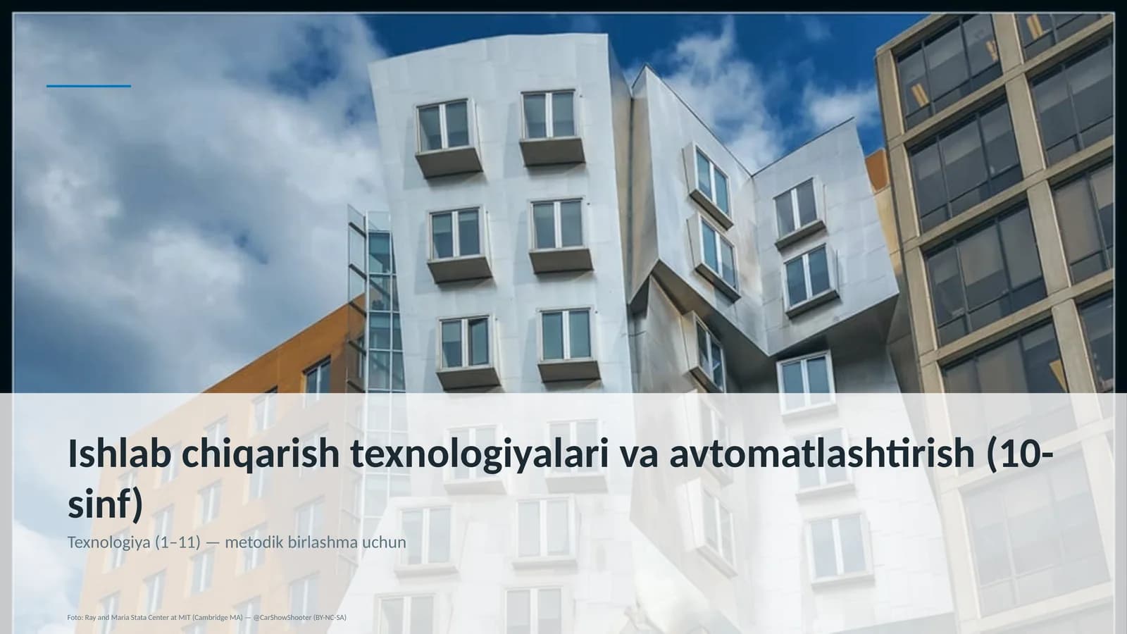 Ishlab chiqarish texnologiyalari va avtomatlashtirish (10-sinf)