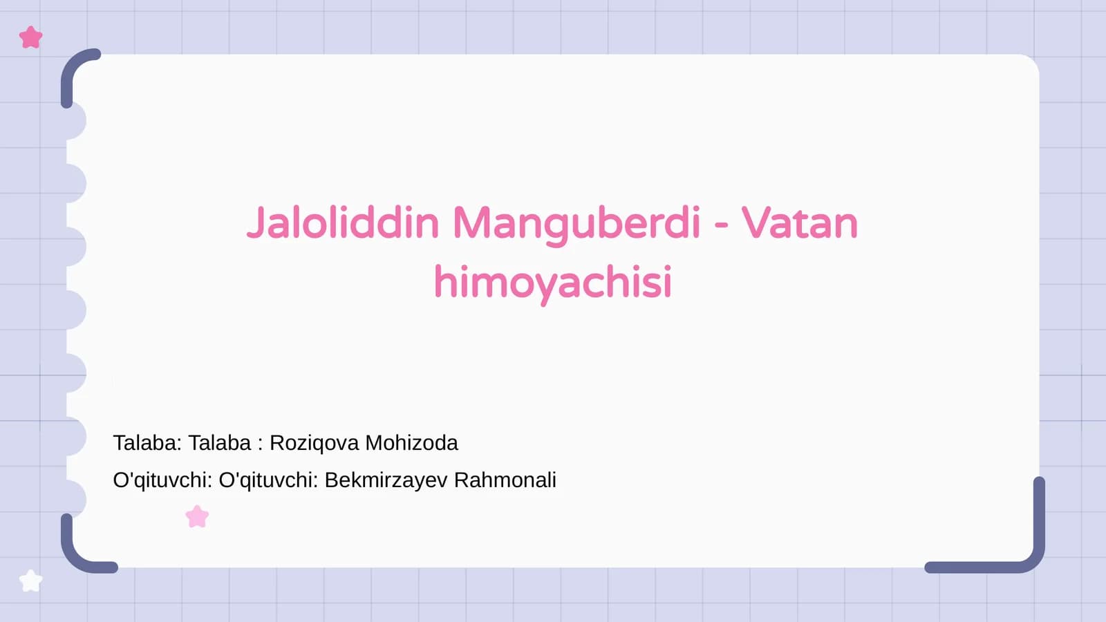 Jaloliddin Manguberdi - Vatan himoyachisi