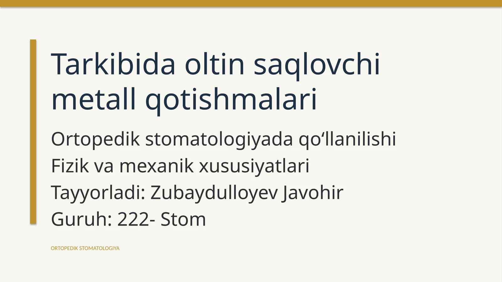 Oltin saqlovchi metall qotishmalari