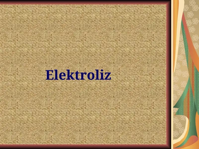Elektroliz