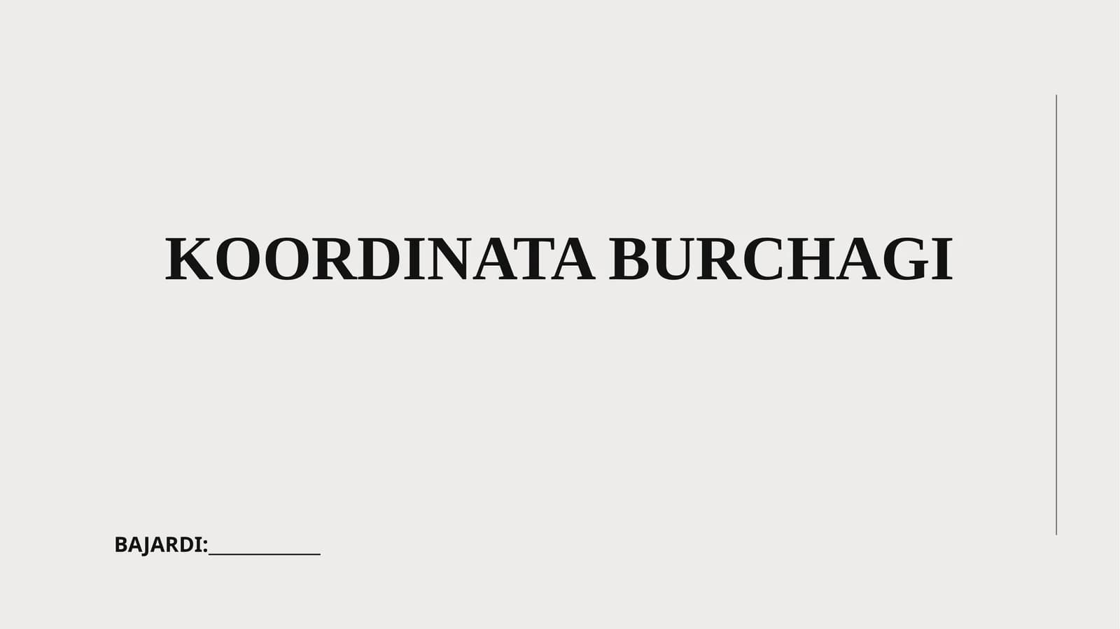 Koordinata burchagi