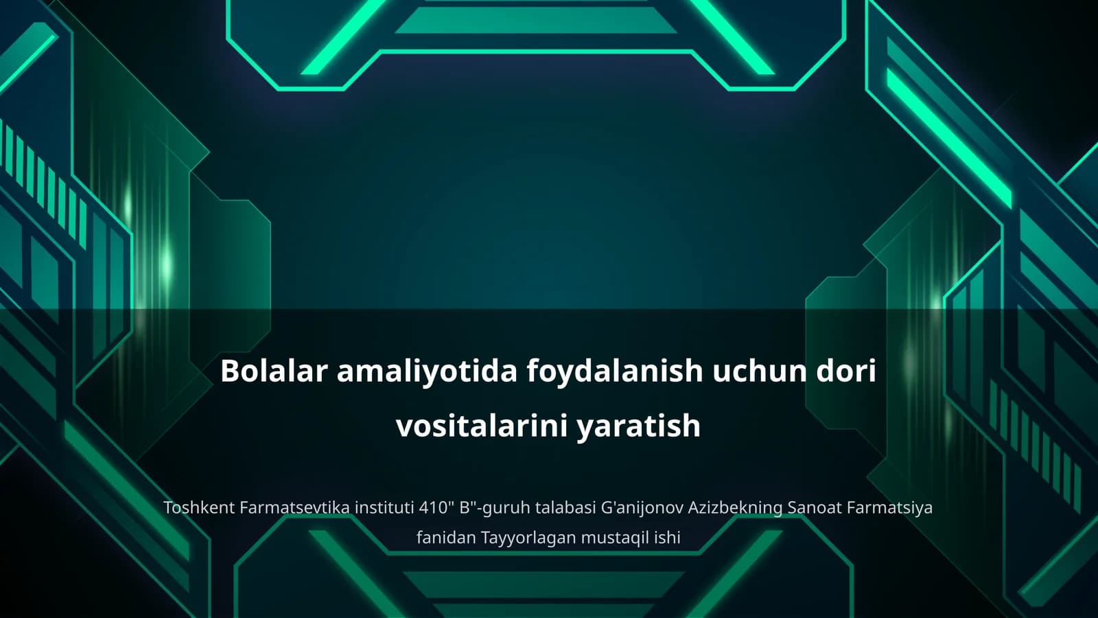 Bolalar uchun dori vositalarining xilma-xilligi
