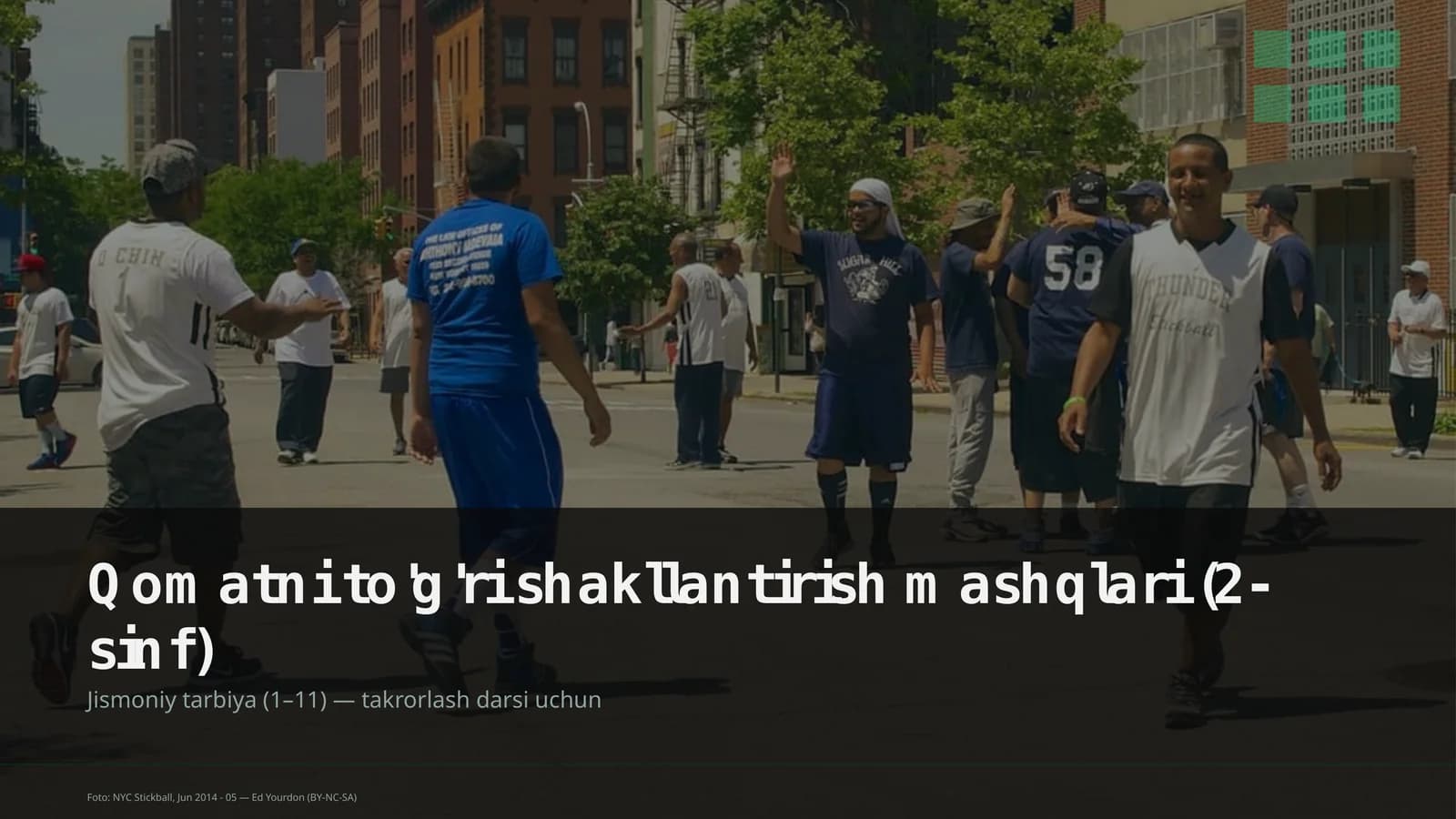 Qomatni to'g'ri shakllantirish mashqlari (2-sinf)