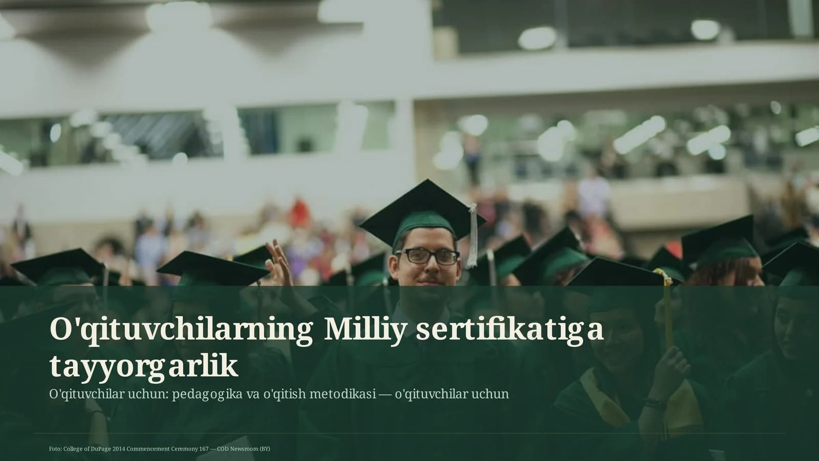 O'qituvchilarning Milliy sertifikatiga tayyorgarlik