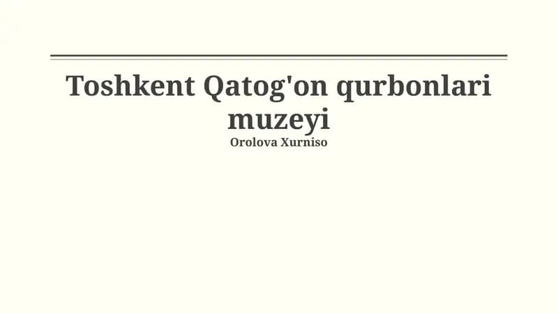 Siyosiy qatag'on qurbonlari xotirasi muzeyi