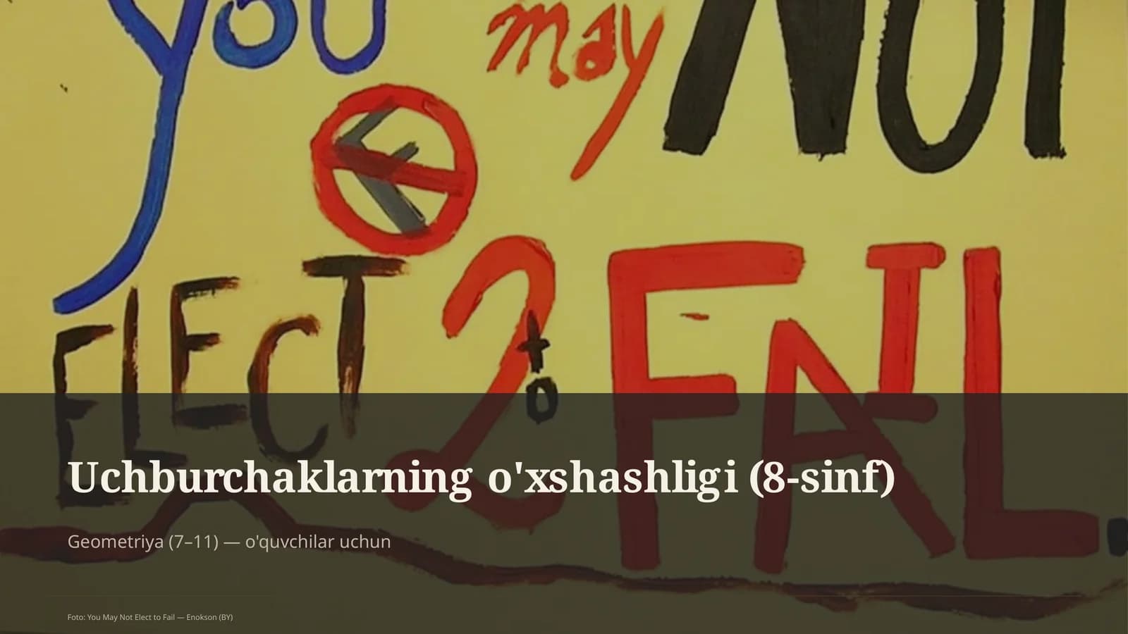 Uchburchaklarning o'xshashligi (8-sinf)