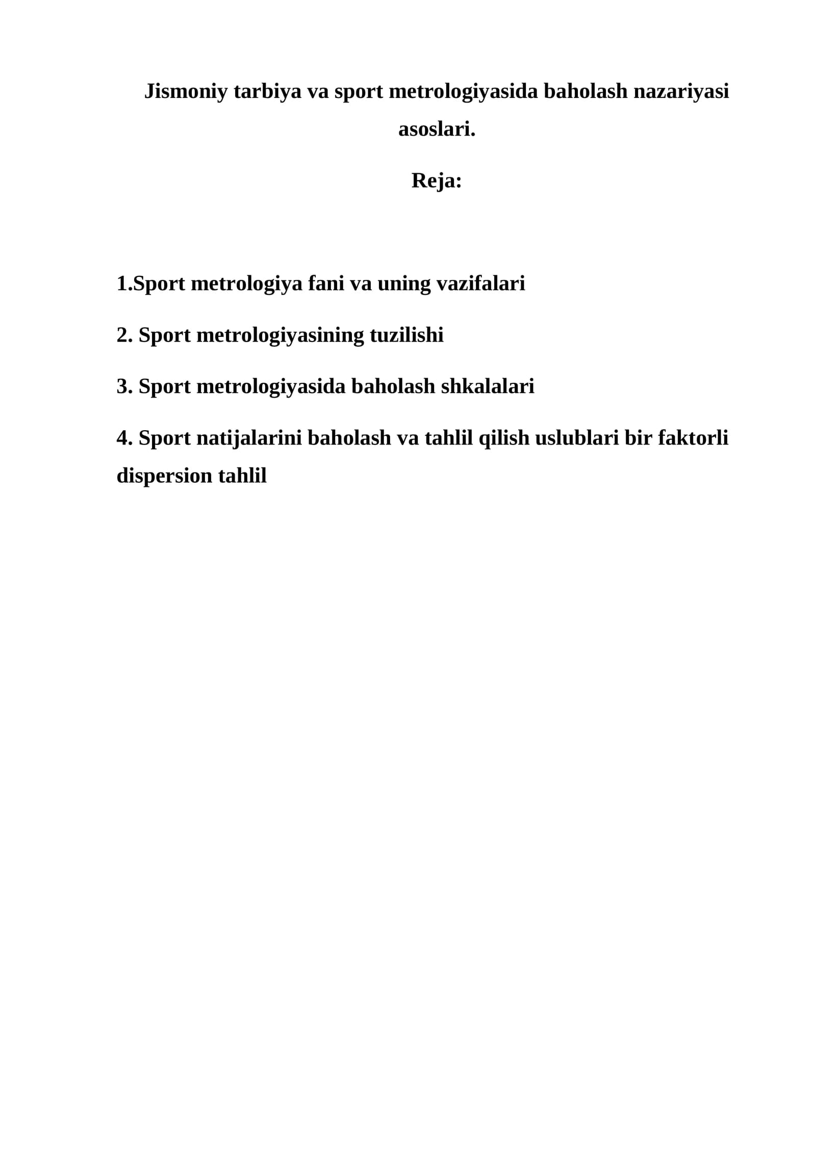 Sport metrologiyasi