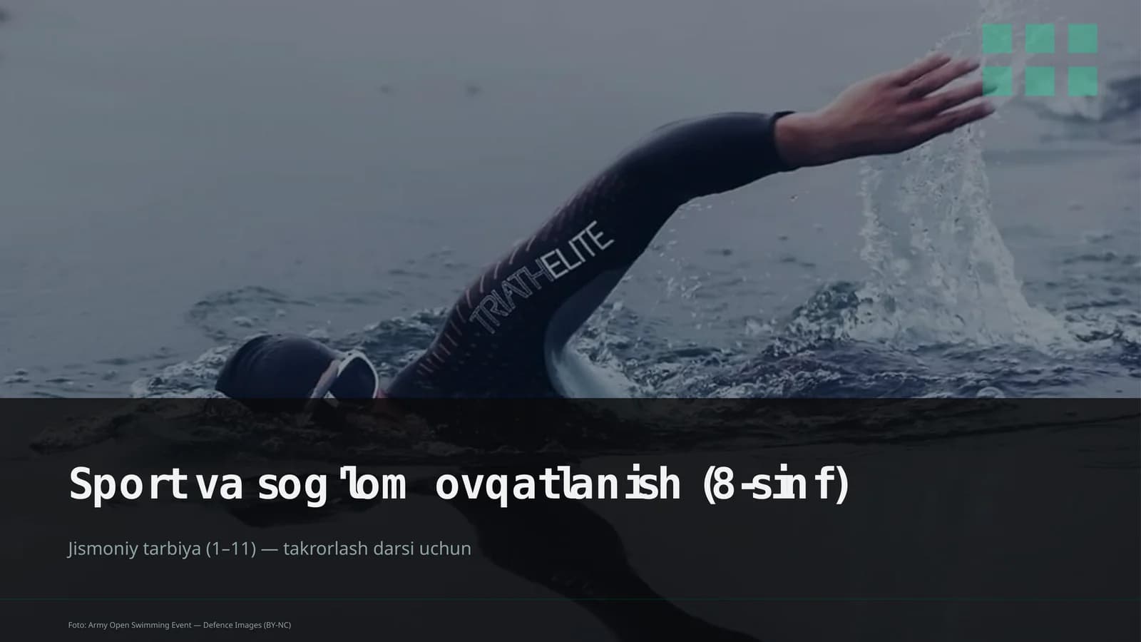 Sport va sog'lom ovqatlanish (8-sinf)