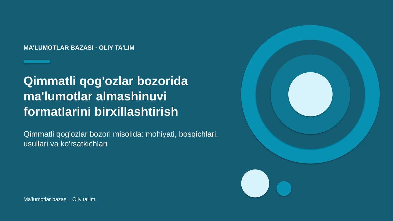 qimmatli qog'ozlar bozorida ma'lumotlar almashinuvi formatlarini birxillashtirish 7028