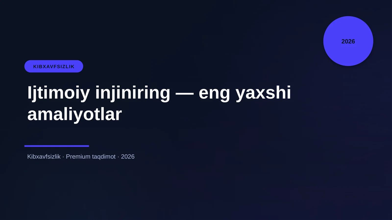 Ijtimoiy injiniring — eng yaxshi amaliyotlar
