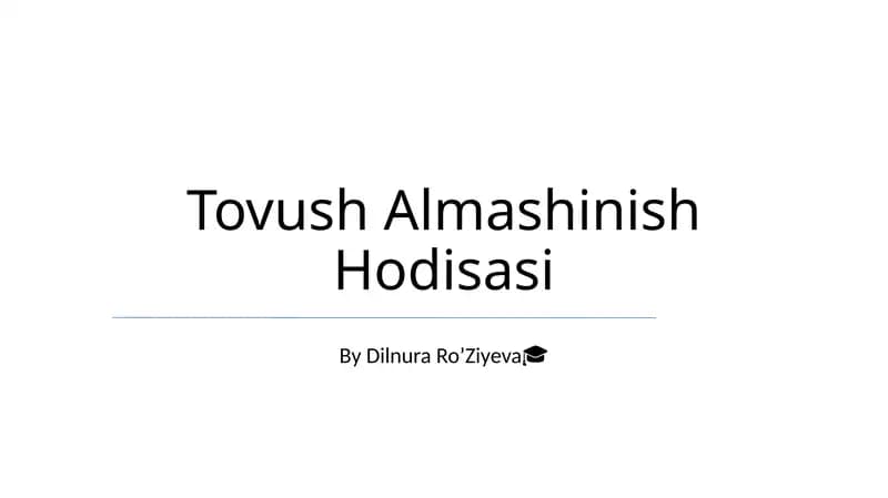 Tovush Almashinish Hodisasi