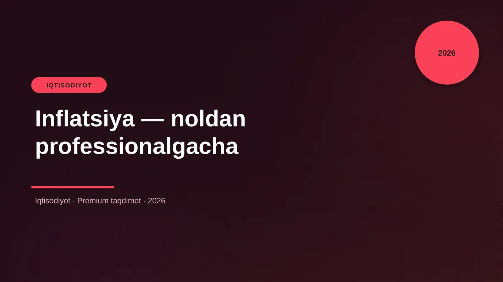 Inflatsiya — noldan professionalgacha