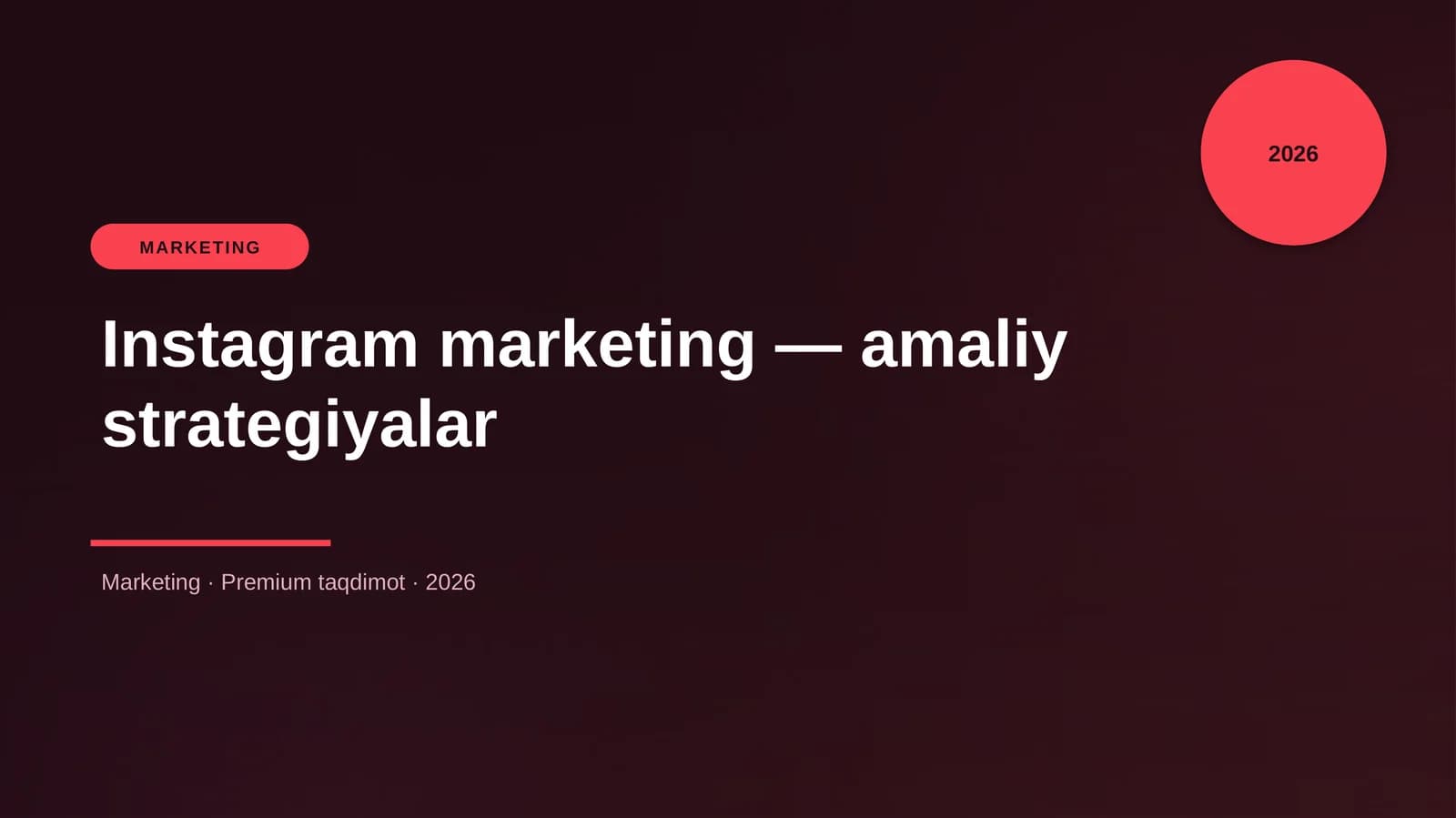Instagram marketing — amaliy strategiyalar