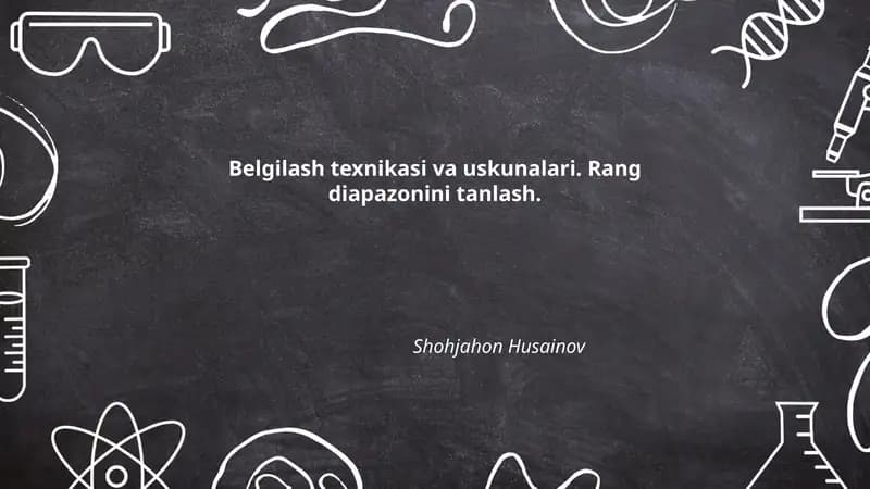 Belgilash texnikasi va uskunalari