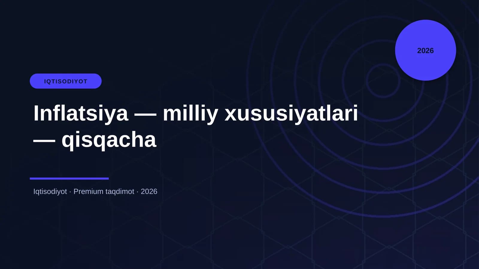 Inflatsiya — milliy xususiyatlari — qisqacha