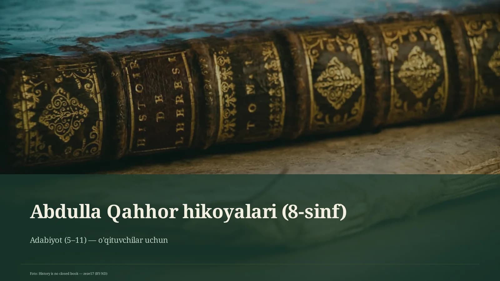 Abdulla Qahhor hikoyalari (8-sinf)