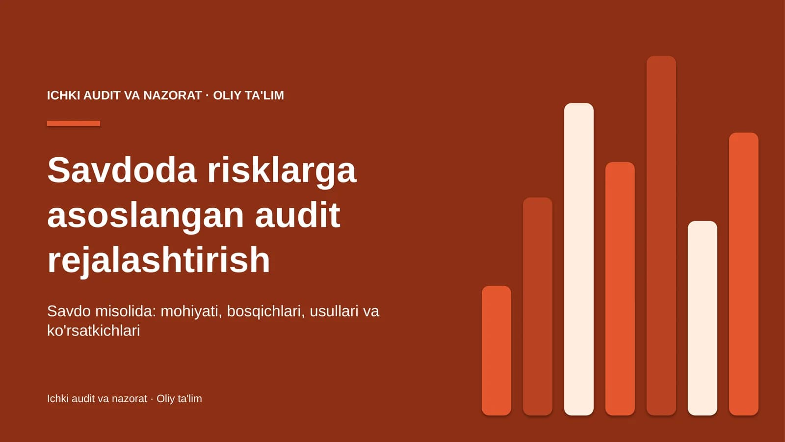 Savdoda risklarga asoslangan audit rejalashtirish