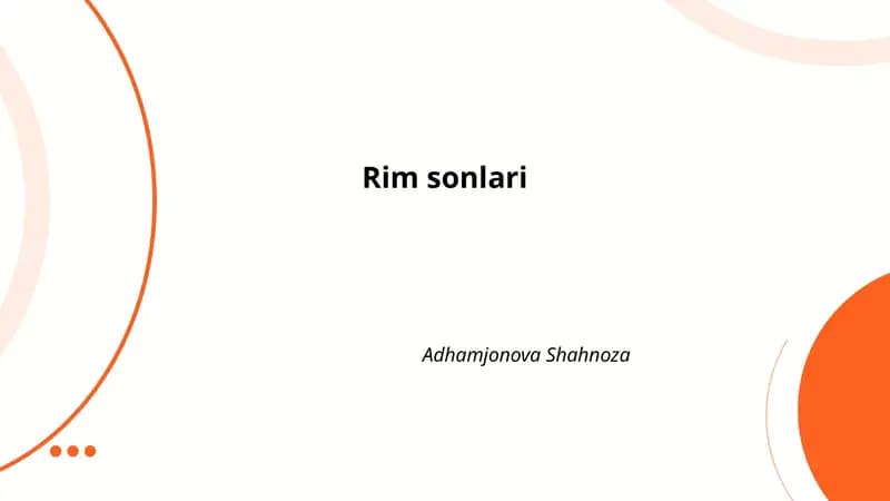 Rim sonlari